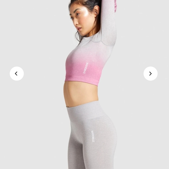 Gymshark Adapt Ombre Seamless Long Sleeve Crop Top - Picture 4 of 6